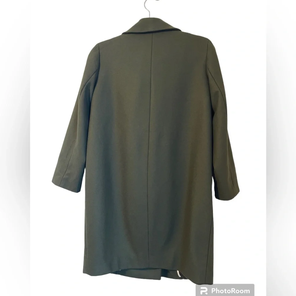 J. Crew Icon Wool Cashmere By Nello Gori Trench Pea Coat Women’s 2 Forest green - Picture 2 of 13